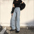 Oversize High-waisted Loose Pattern Straight Jeans