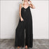Oversize V Neck Spaghetti Strap Wide-leg Jumpsuits