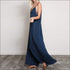 Oversize V Neck Spaghetti Strap Wide-leg Jumpsuits