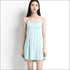 Padded Solid Color Cotton Long Camisole