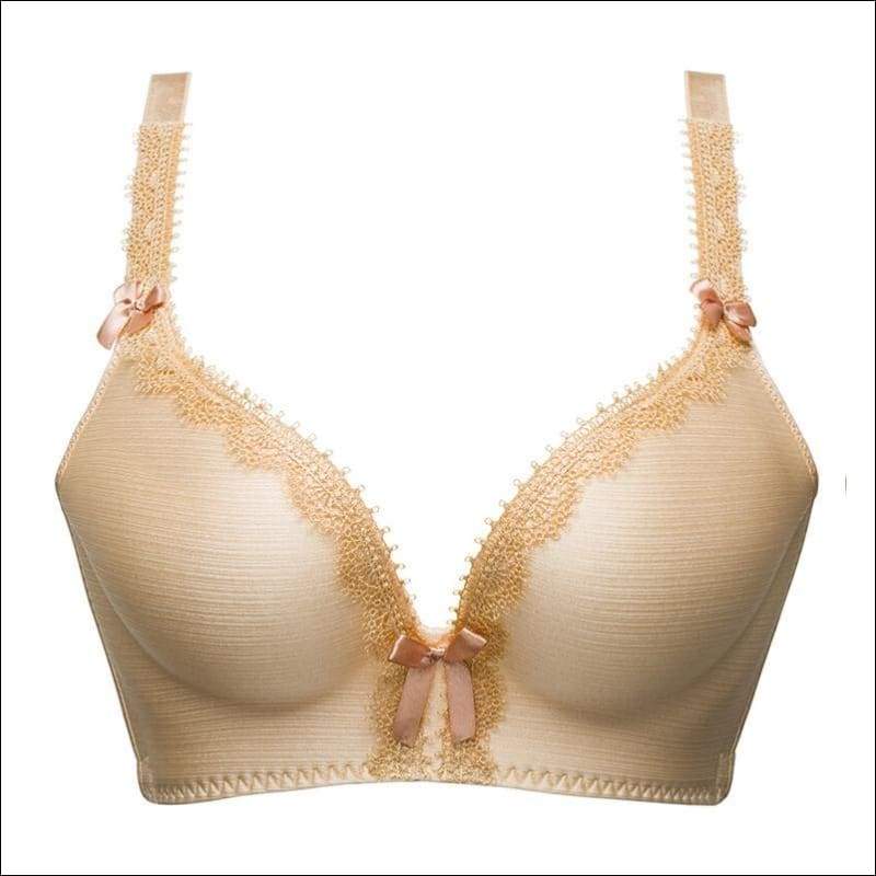 Palace Style Design Sexy Women Wireless Push-up Bra - 70A / 