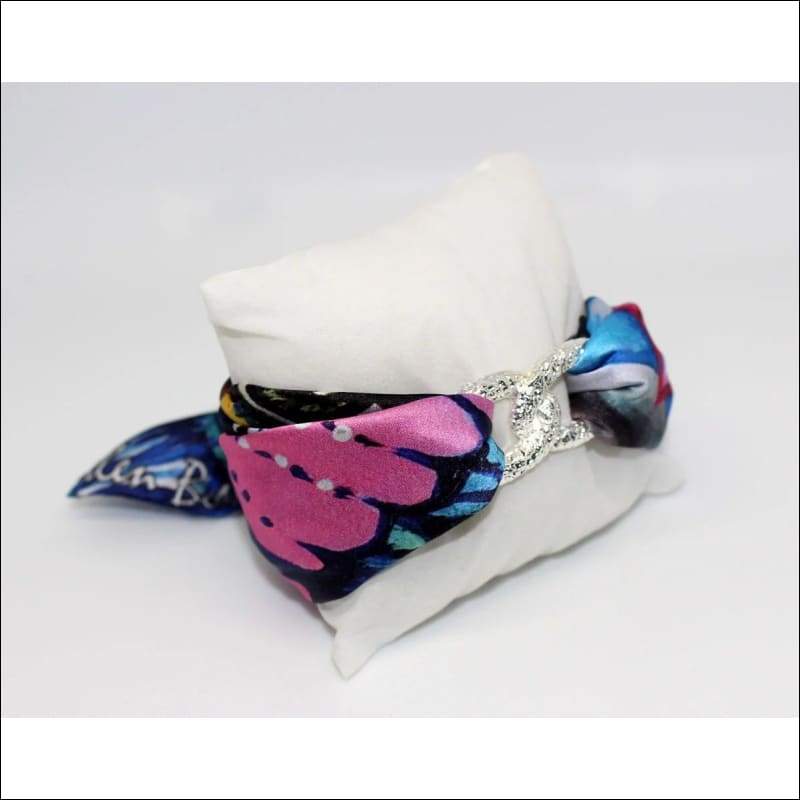 Peacock Mask silk tie earring & bracelet set - Set & 