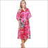 Peacock Print Loose Pattern Silk Pajamas Robe