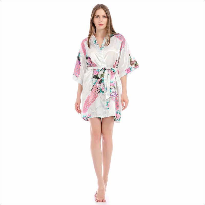 Peacock Printing Night-robe - Lingerie & Sleep