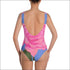 Pink and Blue Rose One-Piece Swimsuit
