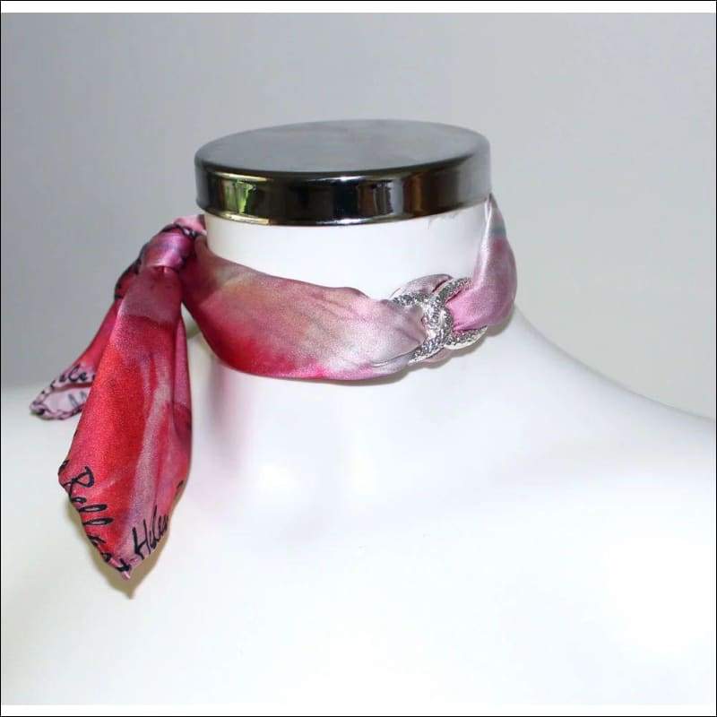 Pink peony Choker Necklace - Gold - Chokers - Necklaces