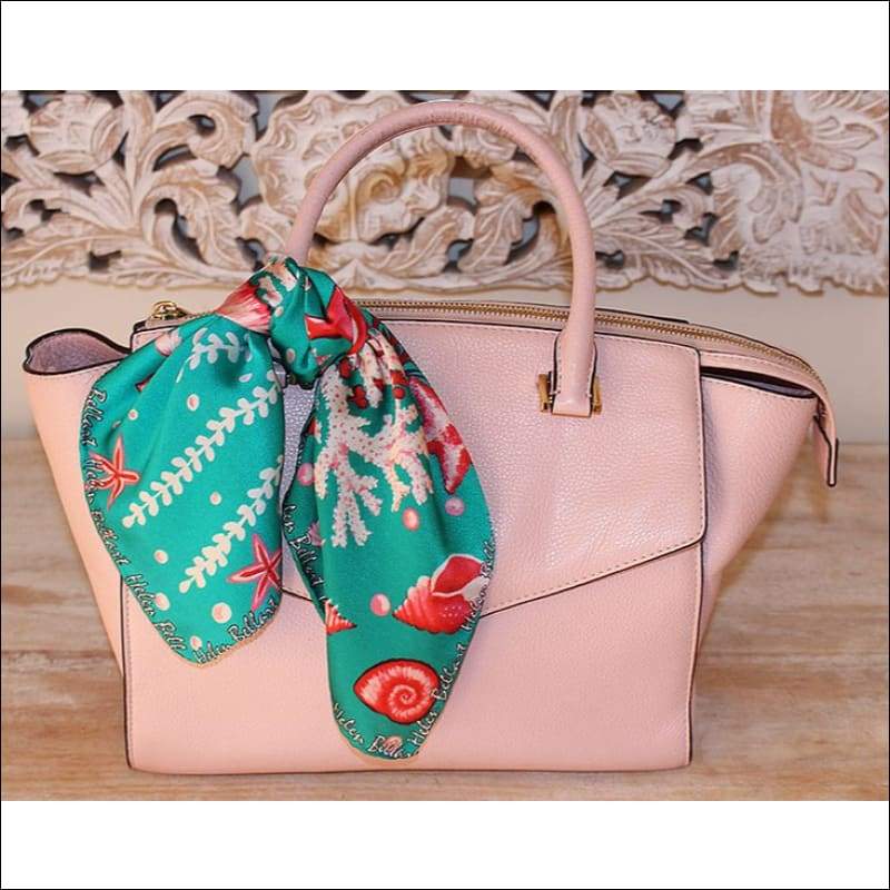 Pink Seahorse Silk Scarf 45 x 45 cm - Silk Scarves