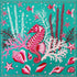 Pink Seahorse Silk Scarf 45 x 45 cm