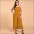 Plus Size Back Lace-up Sleeveless Polka Dot Printed Jumpsuits