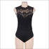 Plus Size Backless Lace Patchwork Sleeveless Bodysuits