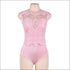 Plus Size Backless Lace Patchwork Sleeveless Bodysuits