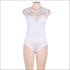 Plus Size Backless Lace Patchwork Sleeveless Bodysuits