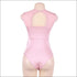 Plus Size Backless Lace Patchwork Sleeveless Bodysuits