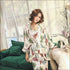 Plus Size Flower Print Sexy Nightwear 3Piece Set