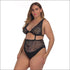 Plus Size Lace Backless Hollow Bodysuits