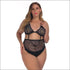 Plus Size Lace Backless Hollow Bodysuits