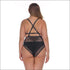 Plus Size Lace Backless Hollow Bodysuits