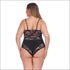 Plus Size Lace Print Sling Bodysuits