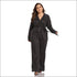 Plus Size Plaid V-neck Long Sleeve Lace-up Jumpsuits