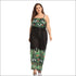 Plus Size Print Sling Wide-legged Jumpsuits