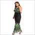 Plus Size Print Sling Wide-legged Jumpsuits