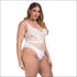 Plus Size See-through Lace Sling Bodysuits
