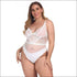 Plus Size See-through Lace Sling Bodysuits
