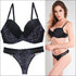 Plus Size Sexy Bridal Bra And Panty Lace Floral Printed Set