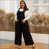 Plus Size Single-breasted Wide Leg Bib Pants