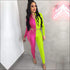 Plus Size Stand-collar Stitching Slim Jumpsuits