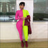Plus Size Stand-collar Stitching Slim Jumpsuits