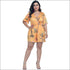 Plus Size V Neck Short-sleeve Floral Print Rompers