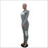 Plus Size Women Letter Print Long-sleeve Top And Pants Casual Two-piece Sets