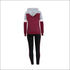 Plus Size Women Long-sleeve Stitching Hoodie And Casual Pants Sports Two-piece Set