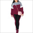 Plus Size Women Long-sleeve Stitching Hoodie And Casual Pants Sports Two-piece Set