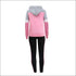 Plus Size Women Long-sleeve Stitching Hoodie And Casual Pants Sports Two-piece Set