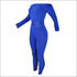 Plus Size Women Off-the-Shoulder Crop Top And Skinny Pants Sports Two-piece Set