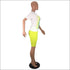 Plus Size Women Round Collar Print Top And Skinny Shorts
