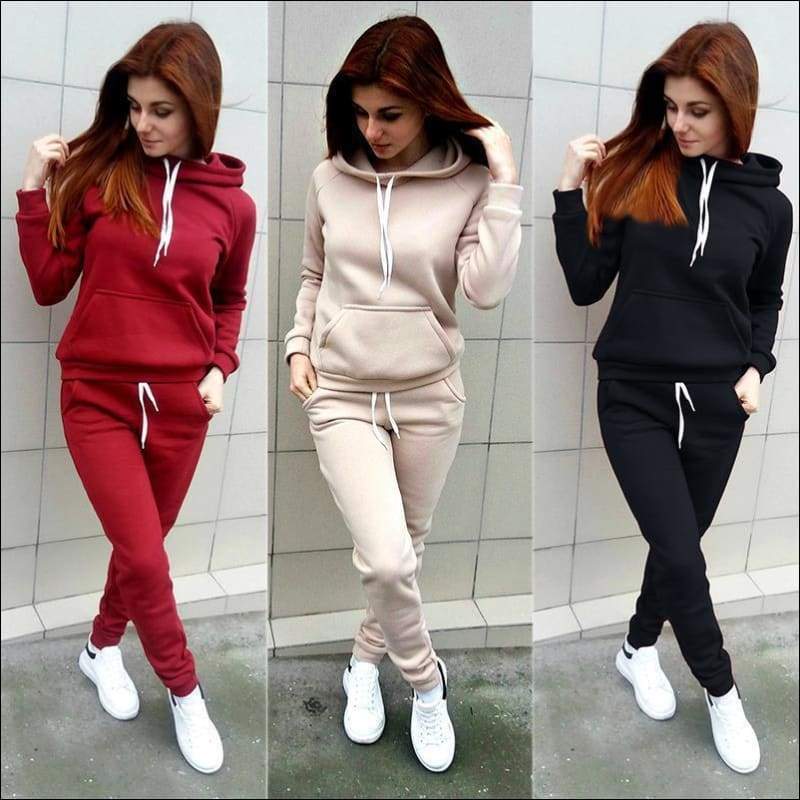 Plus Size Women Solid Color Drawstring Long Sleeve Pocket 