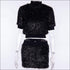Plush Short-sleeve Crop Tops Mini Dress Set
