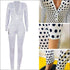 Polka Dot Printed Long-sleeve Single-breasted Tight