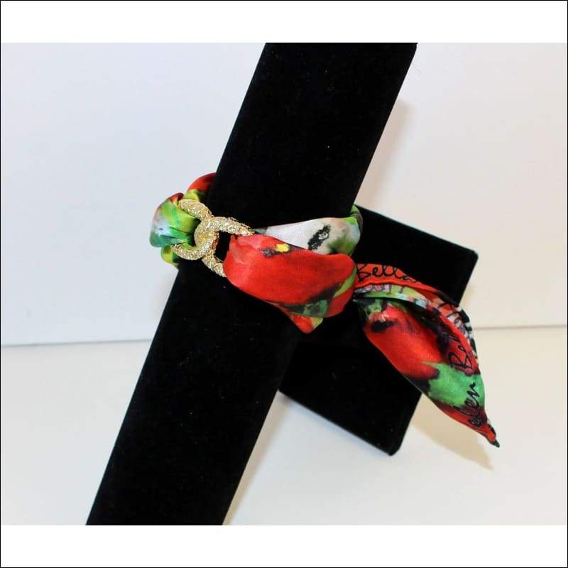 Poppies ankle silk bracelet - Gold - Ankle Bracelets