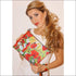Poppies clutch bag & silk bracelet