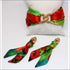 Poppies silk tie earring