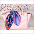 Poppy silk scarf 45x45 cm