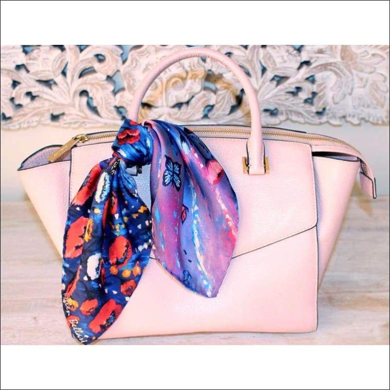 Poppy silk scarf 45x45 cm - Silk Scarves