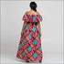 Print Off-the-Shoulder Crop Top And Side-slit Long Skirt
