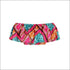 Print Off-the-Shoulder Crop Top And Side-slit Long Skirt