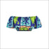 Print Off-the-Shoulder Crop Top And Side-slit Long Skirt