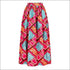 Print Off-the-Shoulder Crop Top And Side-slit Long Skirt